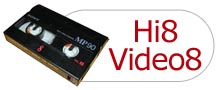 Fitas de video 8mm e Hi8 para DVD