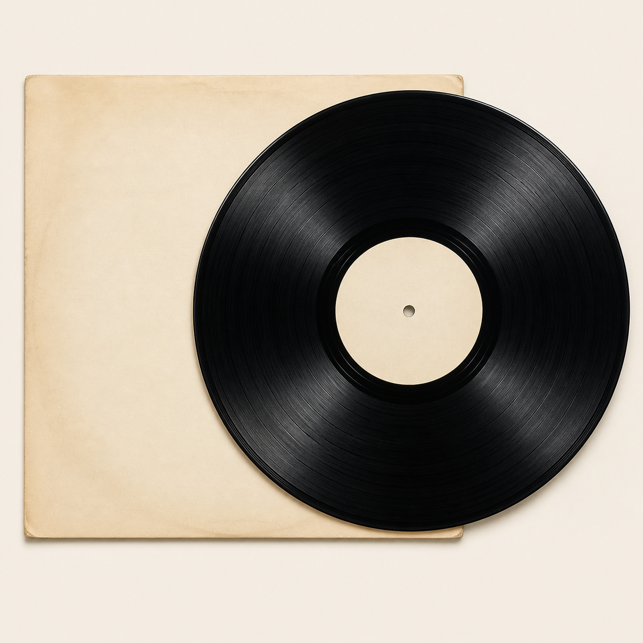 LP de vinil 33 rpm para identificação e digitalização profissional de áudio